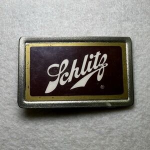 Vintage Schlitz Beer Brass Belt Buckle Fisher‎ USA